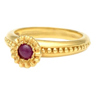 18ky Rubellite Tourmaline Ring, Size 5.5 by SeidenGang For Sale