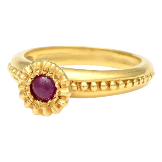 18ky Rubellite Tourmaline Ring, Size 5.5 by SeidenGang For Sale