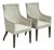 Custom Design Slope Arm Chairs, Pair For Sale