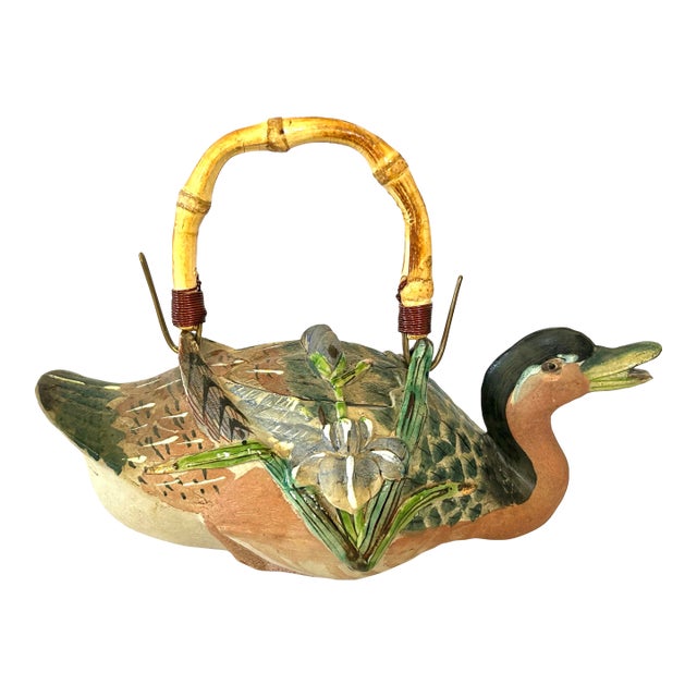 Mid 20th Century Asian Duck Teapot For Sale