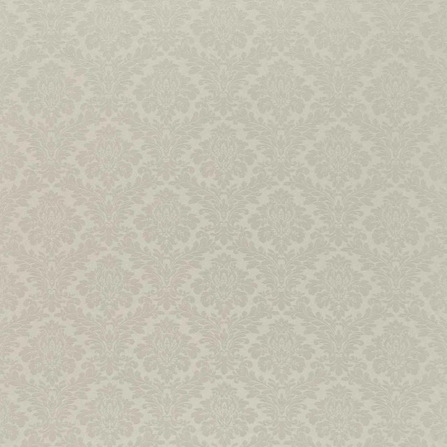 Sanderson Lymington Damask Fabric in Silver - a Sample For Sale