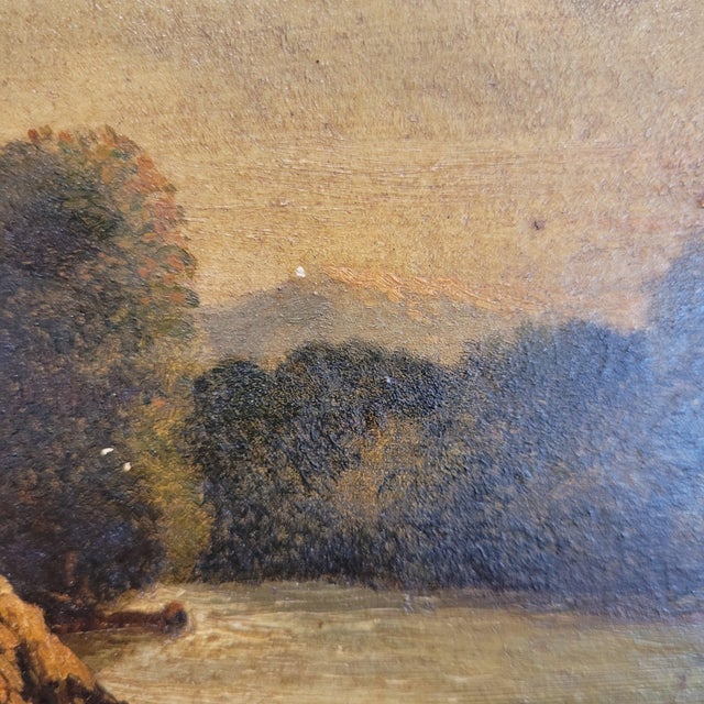 French Artist, River Landscape, 19th Century, Oil on Panel, Framed For Sale - Image 12 of 18