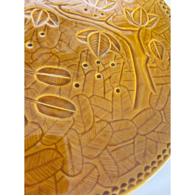 Brown Ceramic Dish with Bird Decoration, France, 1960s For Sale - Image 10 of 12