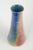 Swedish Studio Potter Unique vase, 1980s. Tall conical stoneware vase with multicoloured glaze in shades of blue, green...