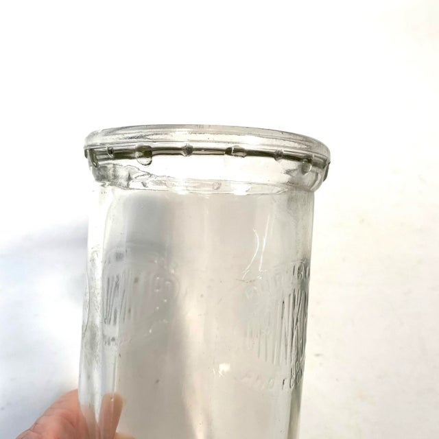 1940s Duraglas “Drink Milk for Health & Economy” Embossed Dairy Jar For Sale - Image 10 of 12