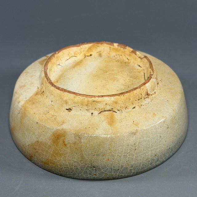 16th Century Antique Chinese Yellow Glaze Shallow Dish, Collectible Ceramic For Sale - Image 5 of 5