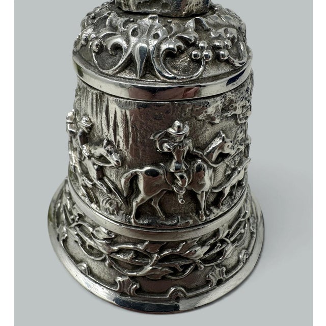 Early 20th Century Antique Vintage English Sterling Dinner Table Bell London Hallmark 1976. 10.7ozs For Sale - Image 5 of 11