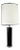Mid 20th Century Chrome & Black Faux Leather International Style Cylindrical Table Lamp After Walter Von Nessen For Sale