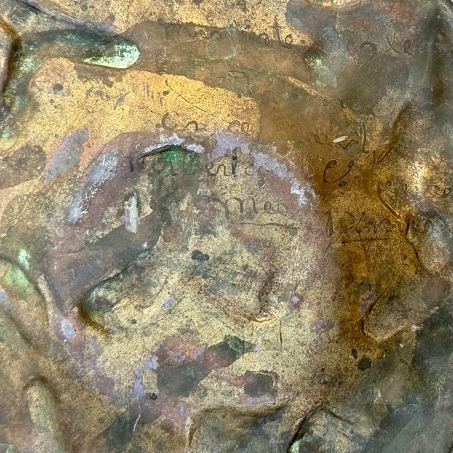 Antique Japanese Meiji Period Mixed-Metal Floral Relief Wall Plaque W/ Geisha & Crane For Sale - Image 9 of 9