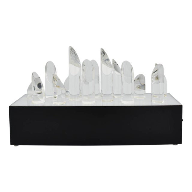 Italian Table Lamp in Acrylic Glass from New Lamp, 1970s For Sale