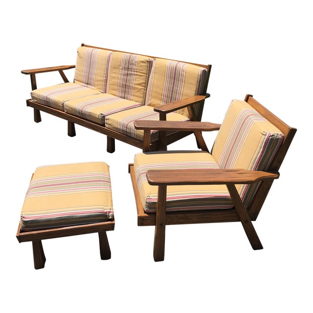 Mid 20th Century A. Brandt Ranch Oak Furniture Set- 3 Pieces For Sale