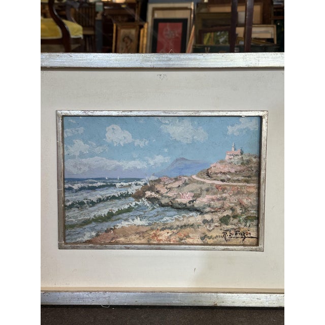 Di Fazio, Italian Naval Scene, 1950s, Oil on Cardboard For Sale - Image 3 of 8