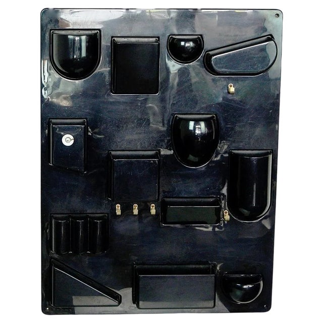 Black Utensilo II Wall Organizer by Dorothee Maurer Becker for Design M, Germany, 1970s For Sale