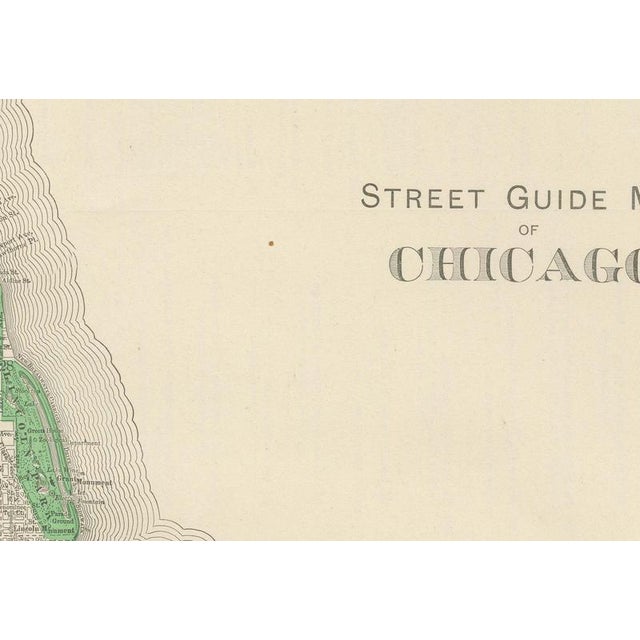 Antique Street Map of Chicago with Loop and Lakefront by Ran McNally, 1899 For Sale - Image 3 of 12