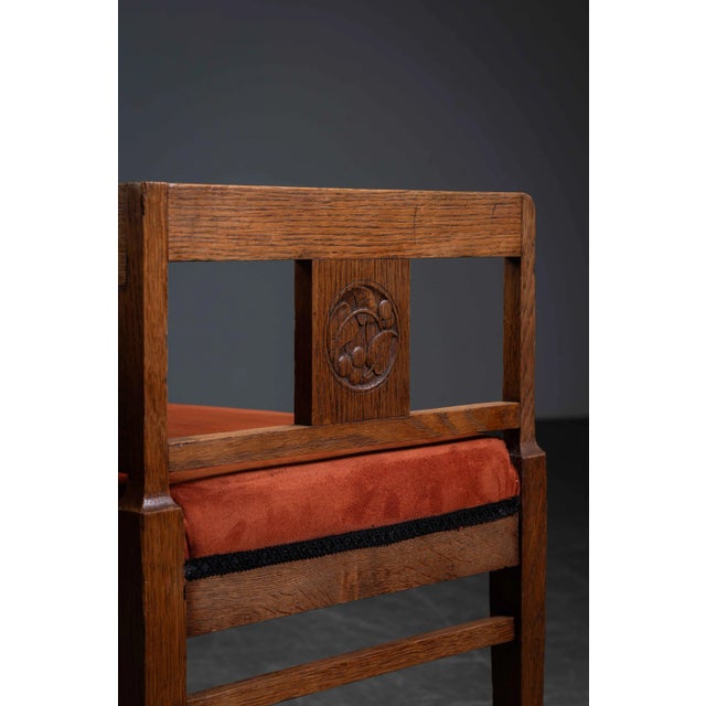 Brown Dutch Art Nouveau Nieuwe Kunst Accent Chairs, 1890s, Set of 2 For Sale - Image 8 of 13