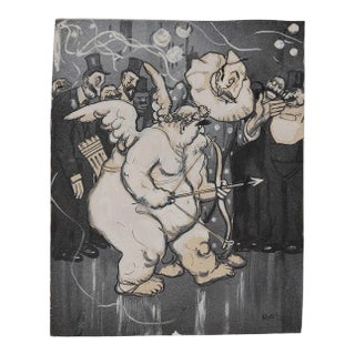 Gabriele Galantara - Cover for L'Asino - Mixed Media - 1909 For Sale