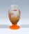 Exquisite French Art Nouveau Glass Craftsmanship: Small baluster vase with bulbous body on stepped round stand, with short...