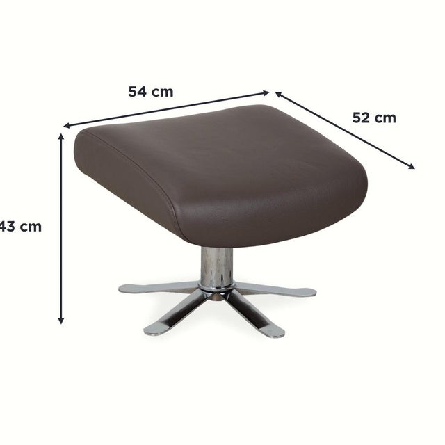 Modern Set of Model 8115 Armchair and Ottoman in Leather and Chrome from Joop For Sale - Image 3 of 18