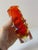 Red and Yellow Murano Glass Block Vase from Vetreria Artistica Oball For Sale - Image 6 of 11