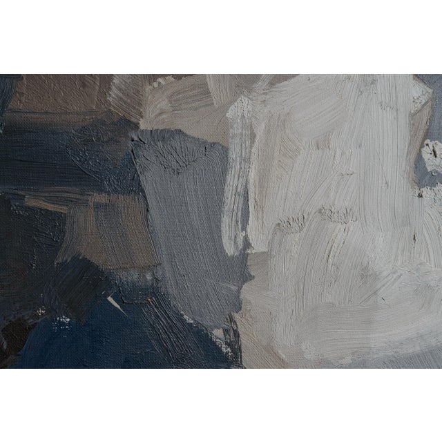 Large 46" Framed Mid Century Abstract Expressionist Painting by Gillespie For Sale - Image 4 of 9