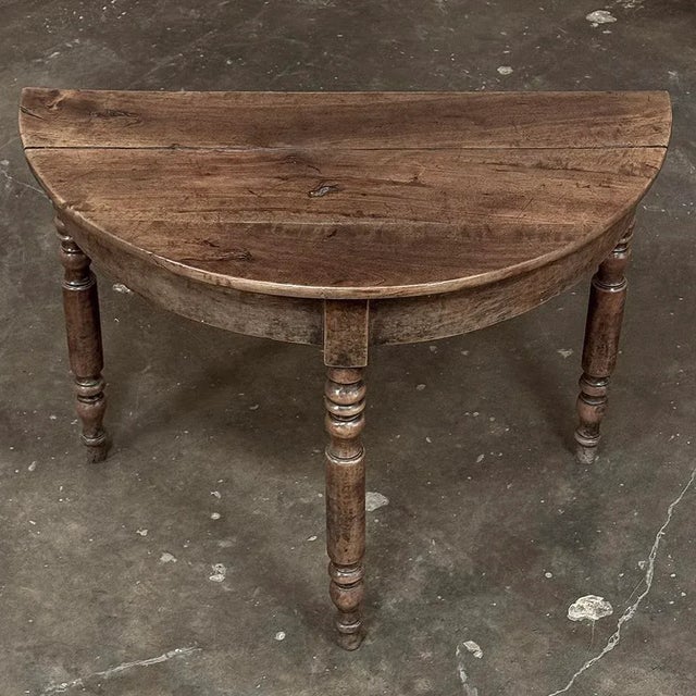 Rustic European 19th Century Swedish Demilune Console For Sale - Image 3 of 12