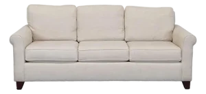 Pottery Barn Buchanan 3-Seat Beige Sofa With Rolled Arms