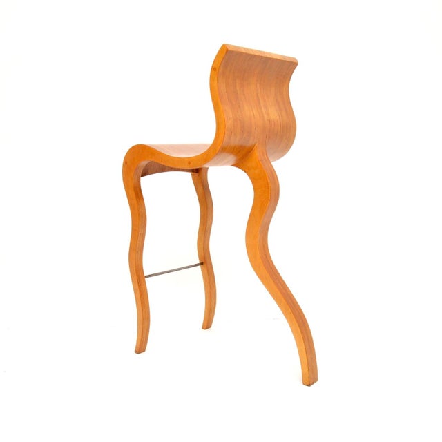 Vintage Laminated Sculptural Bar Stool, 1960s For Sale - Image 6 of 12
