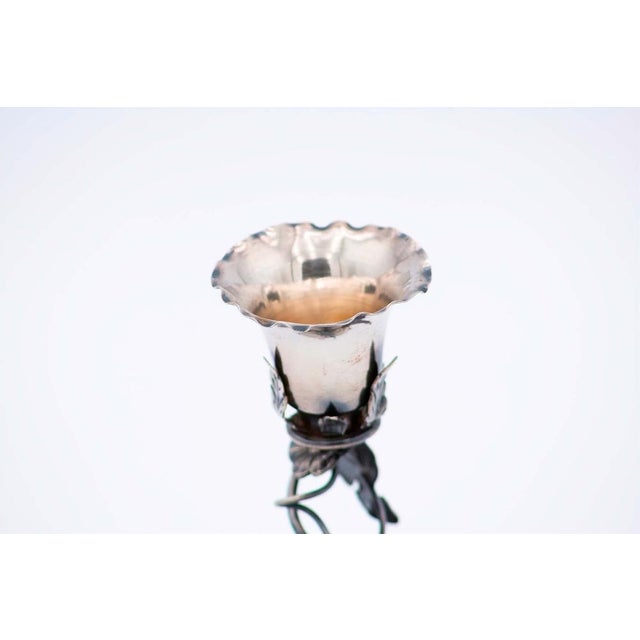 Silver Toothpick Holder with Chalice Supported by Vine For Sale - Image 4 of 5