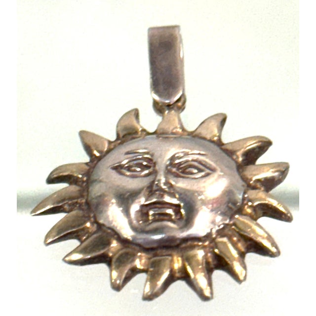 Sergio Bustamante Sergio Bustamante Sterling Silver & Gilt Sun Face Pendant Limited Edition 6/99 For Sale - Image 4 of 18