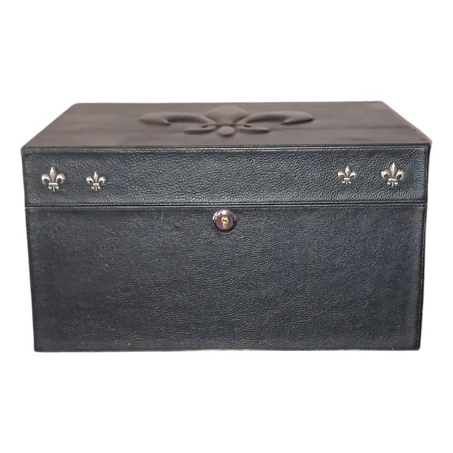 "Fleur De Lis" Desktop Cigar Humidor by Atoll For Sale