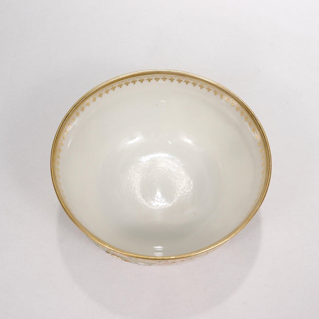 Reticulated Royal Worcester Porcelain Bowl Attr. To George Owen & Samuel Ranford For Sale - Image 10 of 12