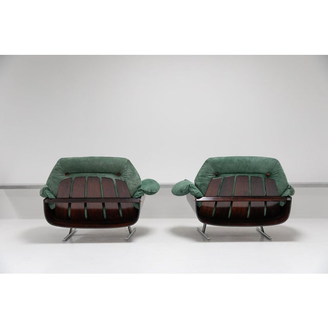 Set of Presidencial Lounge Chairs by Jorge Zalszupin, 1959, Set of 2, in Very Good conditions. Designed 1950 to 1959 This...