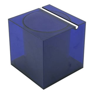 Blue Acrylic Ice Bucket by Studio O.P.I. for Cini & Nils, Italy, 1970s For Sale