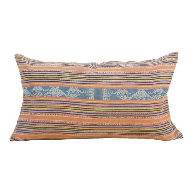 Moray Antique Sumatran Ikat Pillow For Sale