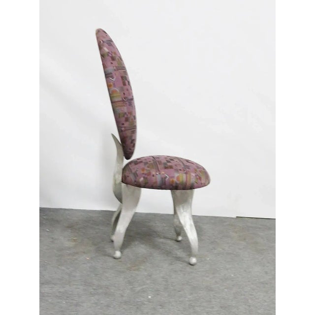 Trout Studios modern design side chair by Sally Trout , Cast aluminum legs with brushed finish. About Trout Studios:...