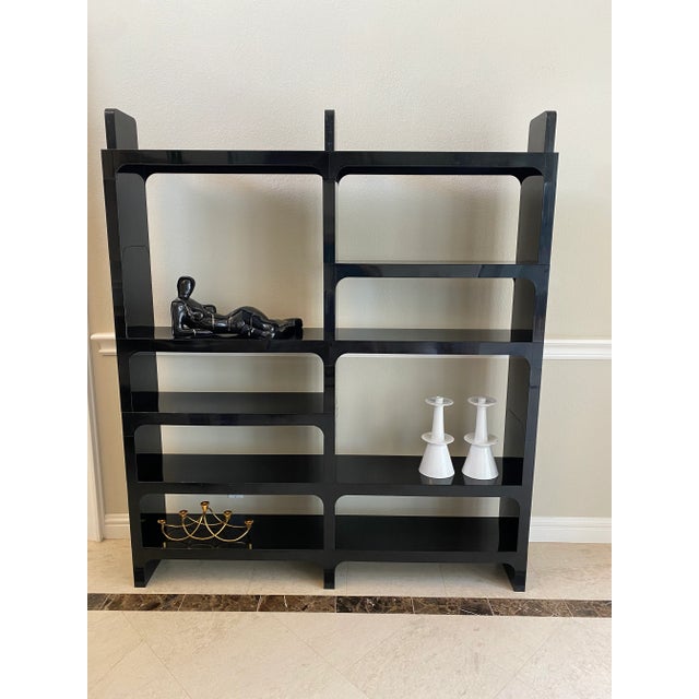 Black 1970s Large Art Deco Revival/ Postmodern Reclining Woman Sculpture For Sale - Image 8 of 12