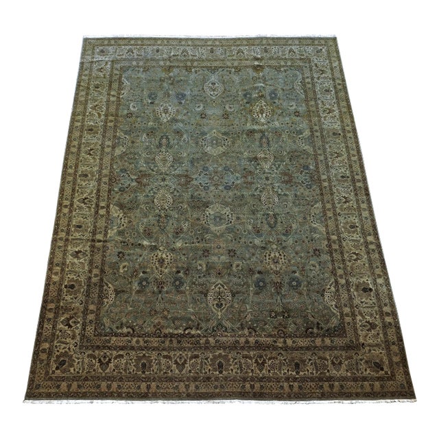 Early 21st Century Vintage Hand Knotted Rug 11'9"x 15'8" For Sale