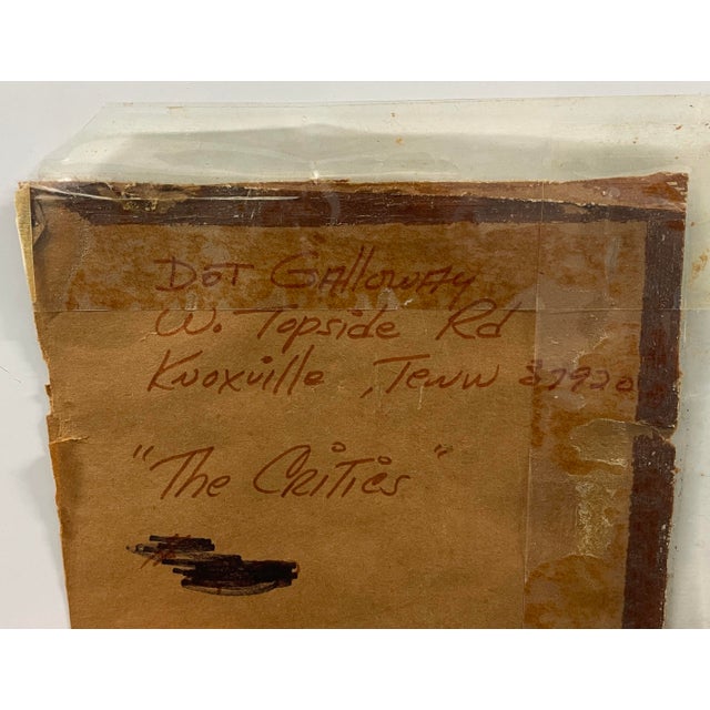 1977 Dot Galloway the Critics Painting For Sale - Image 6 of 7