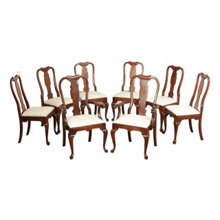 Pennsylvania House Queen Anne Style Set of Eight Cherry Dining Chairs For Sale