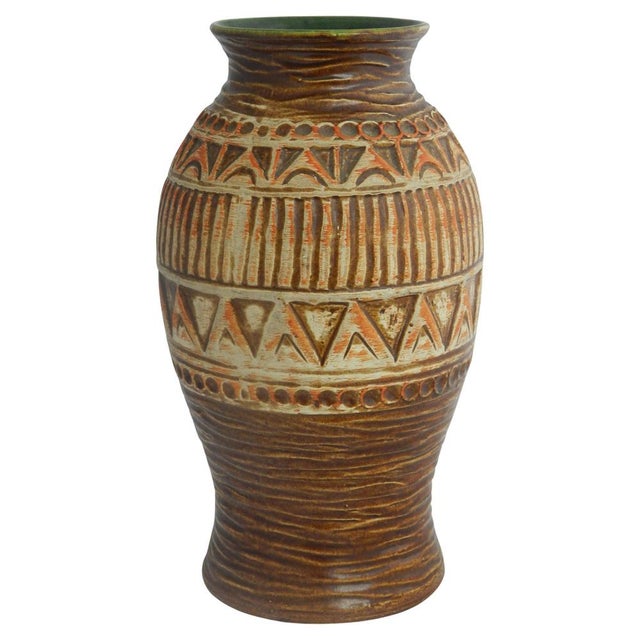 Ceramic Mid-Century West German Vase attributed to Bay Keramik, 1950s For Sale - Image 7 of 7