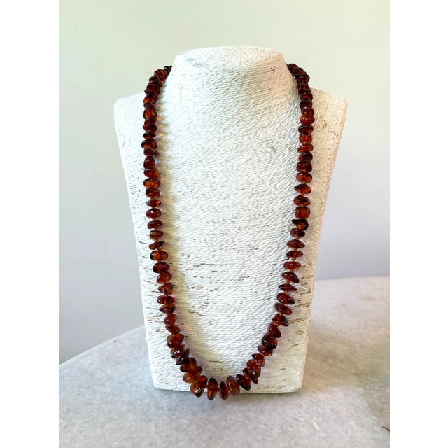 Gorgeous Baltic Amber hand nodded, beaded necklace. Length: 28"