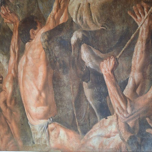 1990s Huge Signed Fine Art "Ferocitas" Giclee on Canvas by Tomasz Rut For Sale - Image 15 of 18