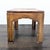 Traditional Vintage Wood and Glass End Table With Brass Inlay For Sale - Image 3 of 7
