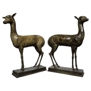Fawns from the Villa Dei Papiri, Herculaneum, 1950, Bronzes, Set of 2