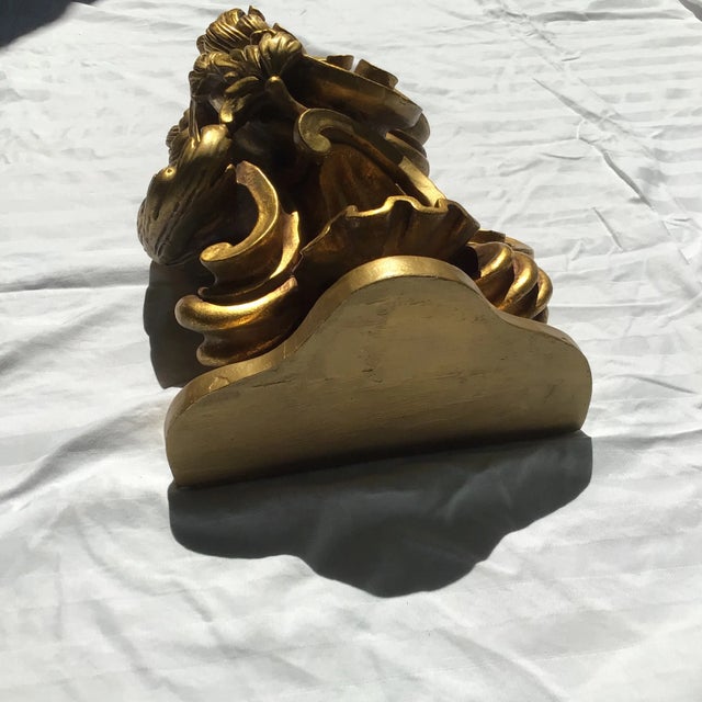 Florentine Giltwood Wall Brackets Large 19th Century - A Pair For Sale In Sacramento - Image 6 of 12