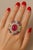Bochic “Orient” Natural Ruby, Peridot & Amethyst Ring Set In 18 K Gold & Silver For Sale In New York - Image 6 of 12