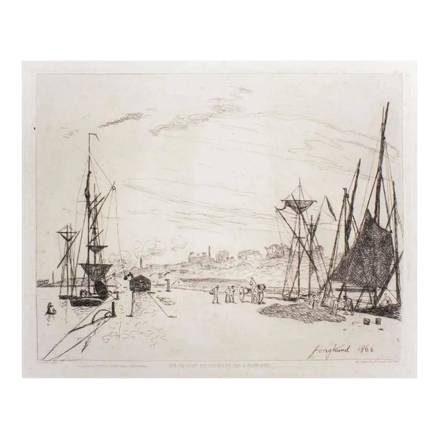 Vue du Port au Chemin de Fer à Honfleur 1866 For Sale