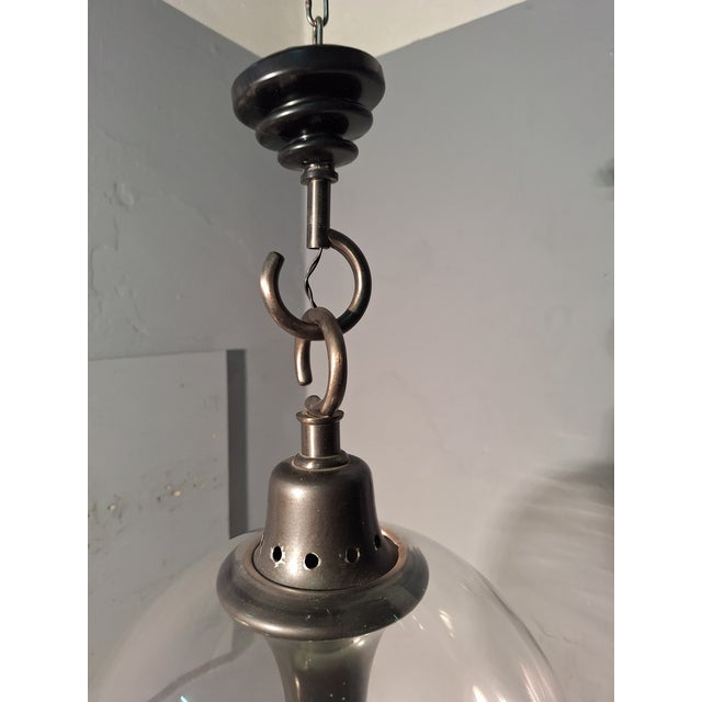 Mid-Century Modern Boccia LS10 Pendant Lamp with Small Clear Glass Sphere by Luigi Caccia Dominioni for Azucena, 1970s For Sale - Image 3 of 7