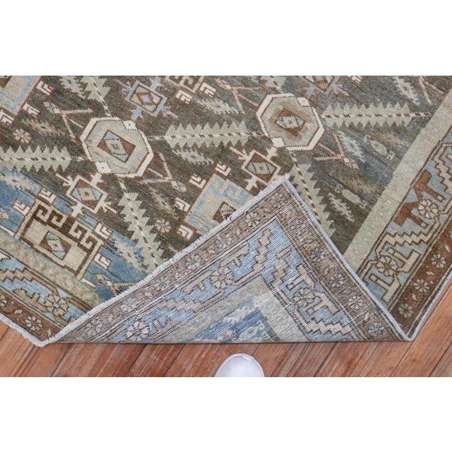 Early 20th Century Early 20th Century Earth Tone Persian Malayer Rug - 4'5" x 5'10" For Sale - Image 5 of 9