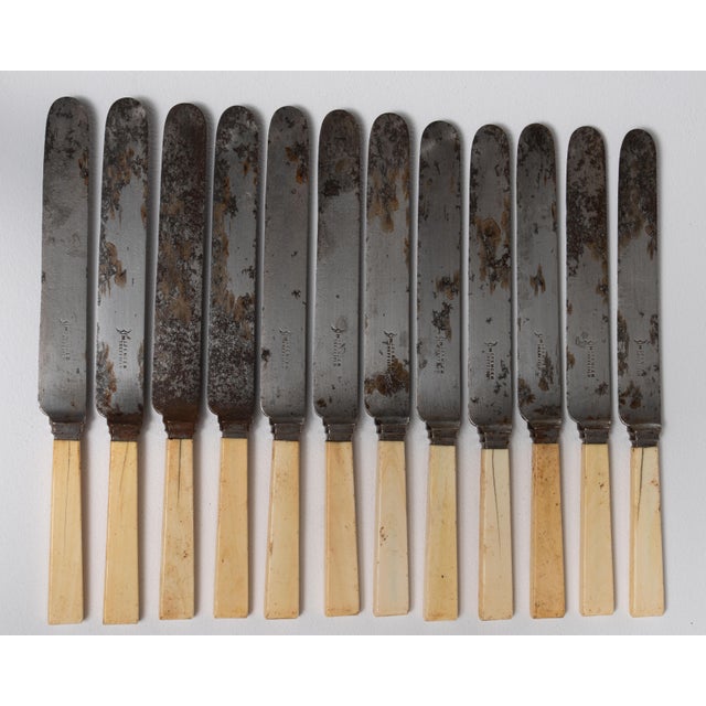 19th Century United Kingdom Ivory Metal Serving Utensil - 12 pcs For Sale - Image 16 of 18
